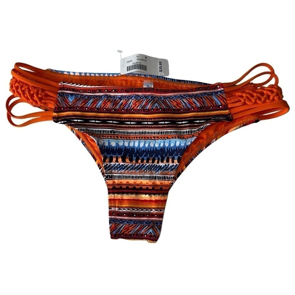 NWT LA VIE EN ROSE BIKINI BOTTOM SIZE S  ORANGE SIDE BANDS - Picture 12 of 15